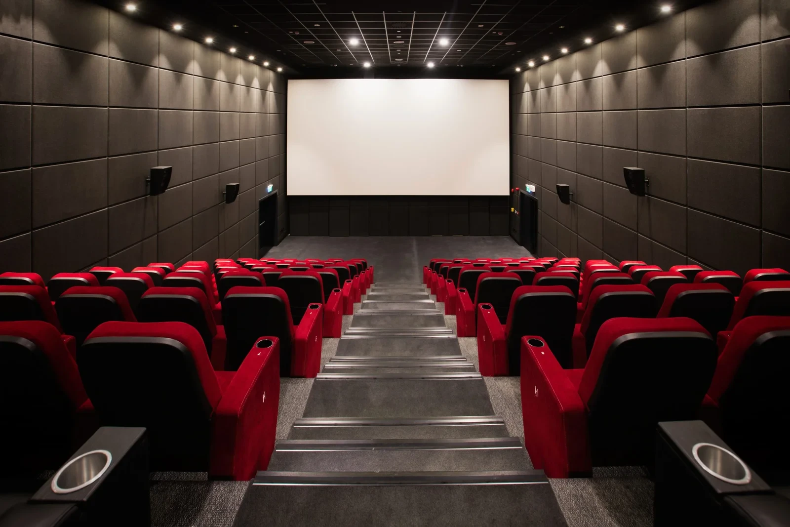 Flik Cinema auditorium with red seats, Al Mirqab Mall, Doha.