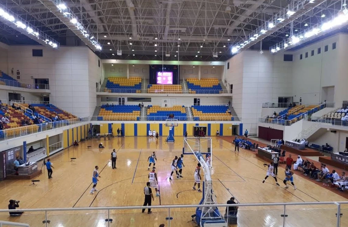 Basketball game at Thani Bin Jassim Stadium, Al Rayyan.