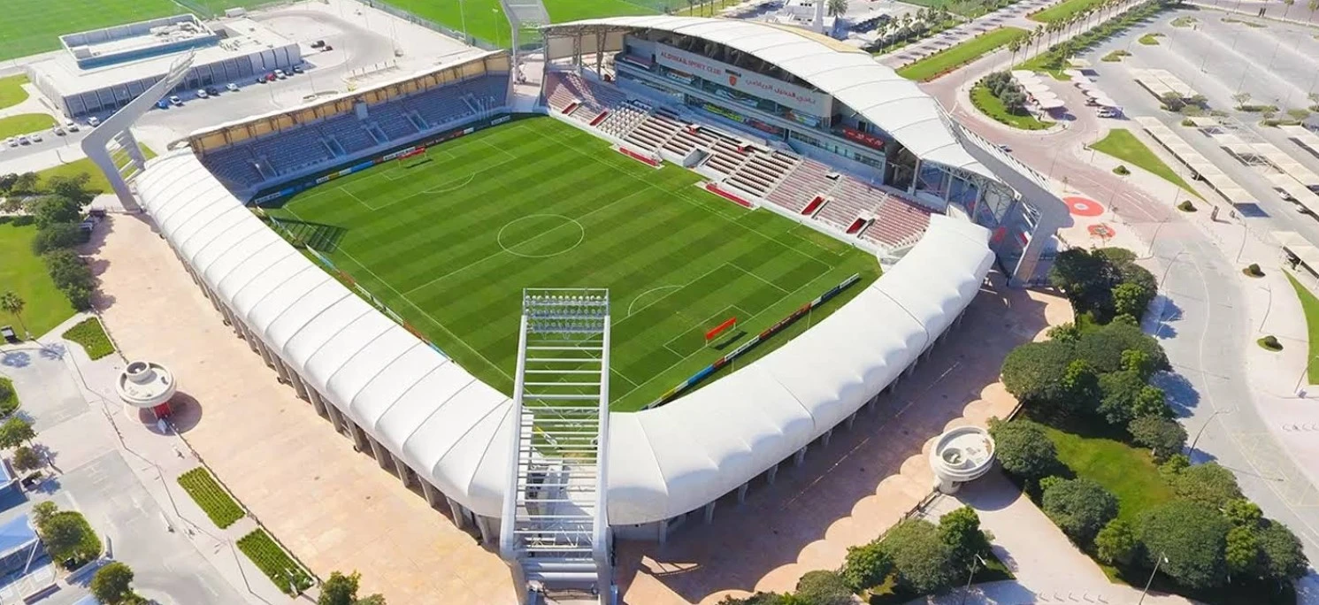 Aerial view of Abdullah Bin Khalifa Stadium, Doha.