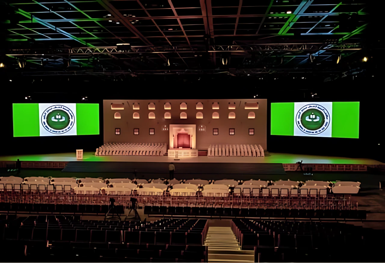 Sheikh Rashid Hall in Dubai set for a large event.