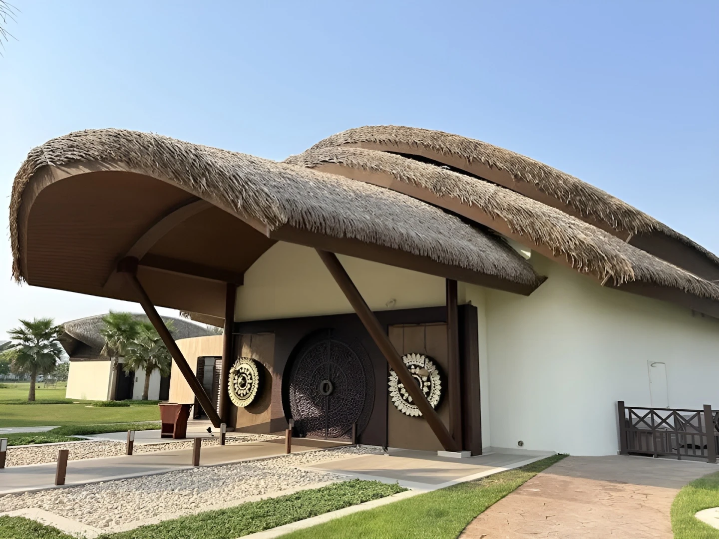 Mekong At Anantara Mina Restaurant with unique thatched roof, Ras Al-Khaimah.