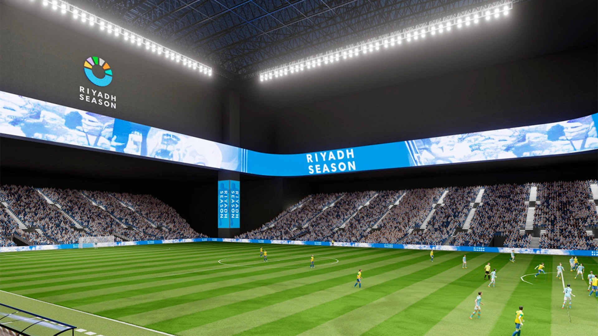 Kingdom Arena Riyadh during Riyadh Season event with soccer match.
