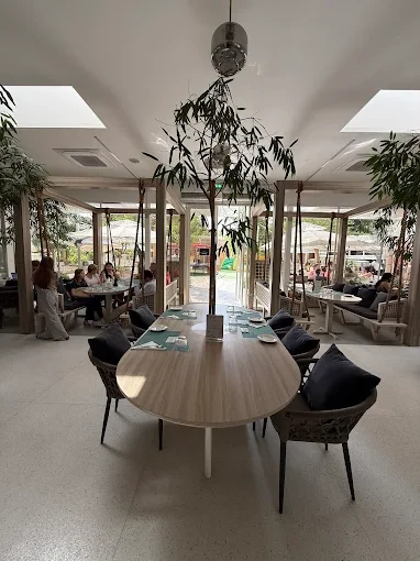 The Farm Restaurant Al Barari interior dining area, Dubai.