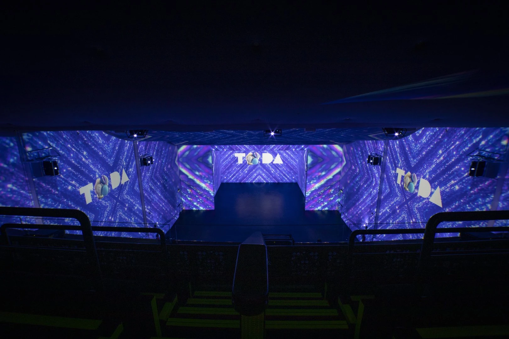 Digital art projections at TODA Theatre, Dubai