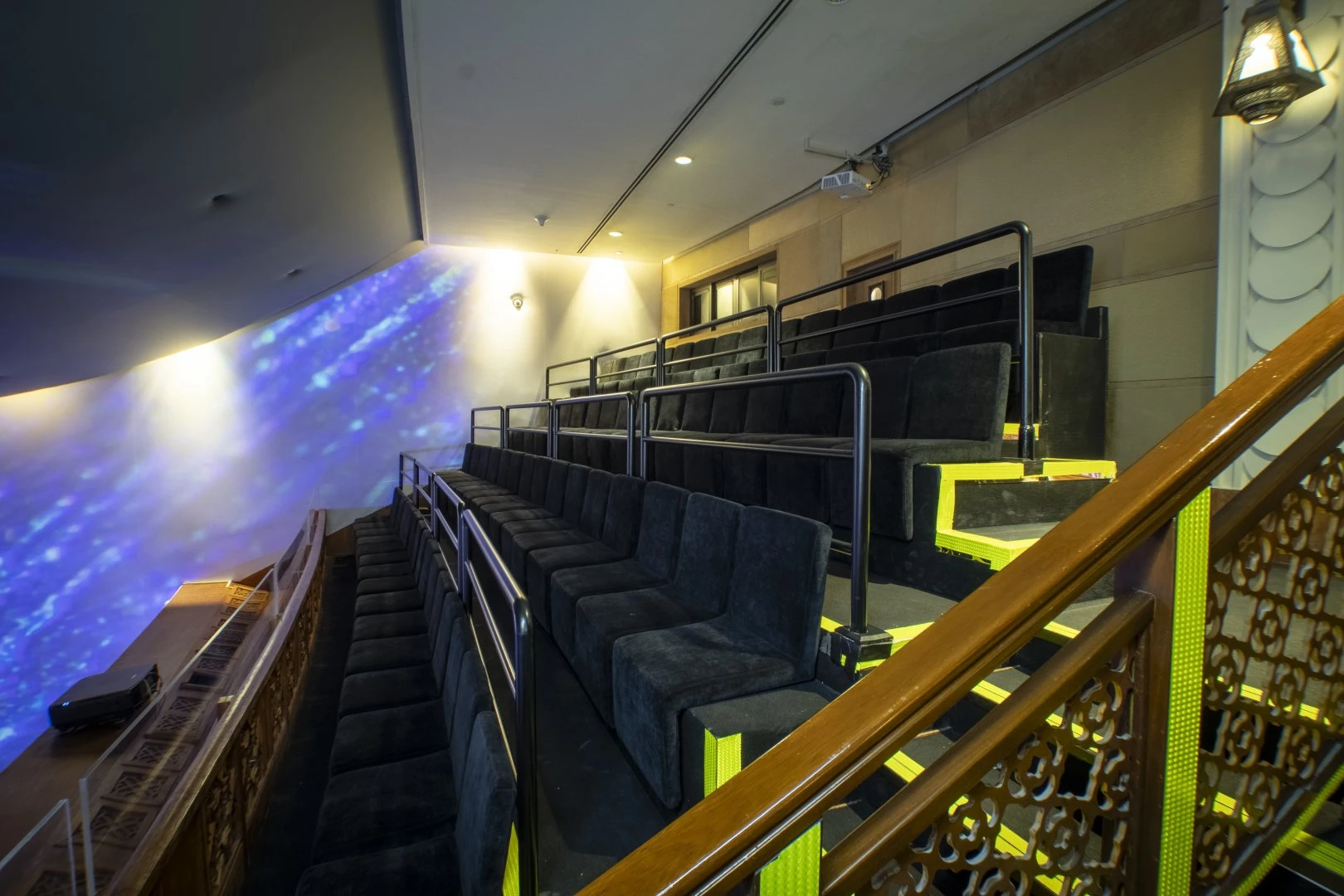 TODA Dubai seating area with digital projections