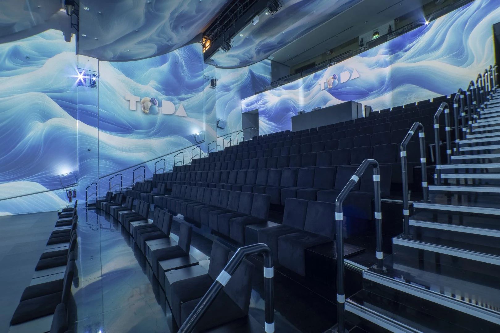 TODA Dubai auditorium with digital art projections