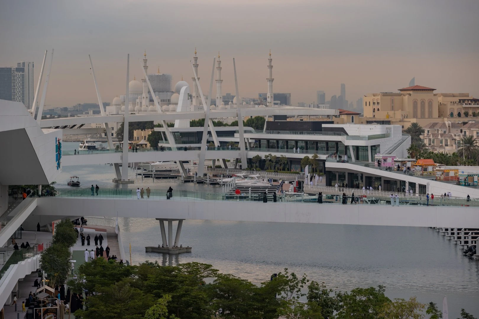 Al Qana waterfront with modern architecture in Abu Dhabi