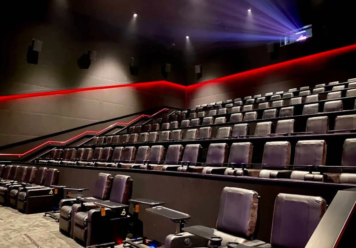 AMC Cinemas Ajdan Walk Al Khobar interior with empty seats