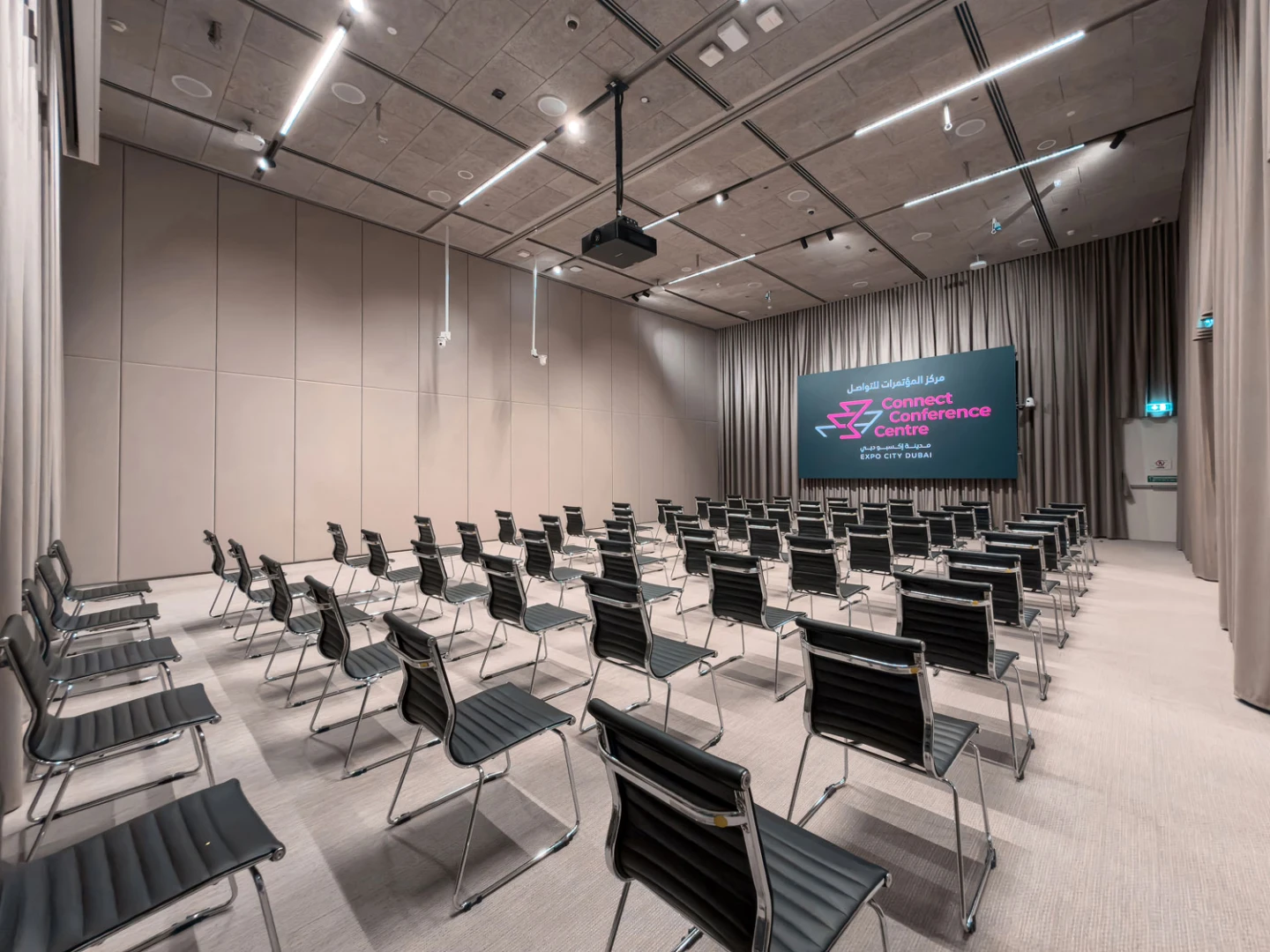 Connect Conference Centre Dubai, modern seating arrangement for events.