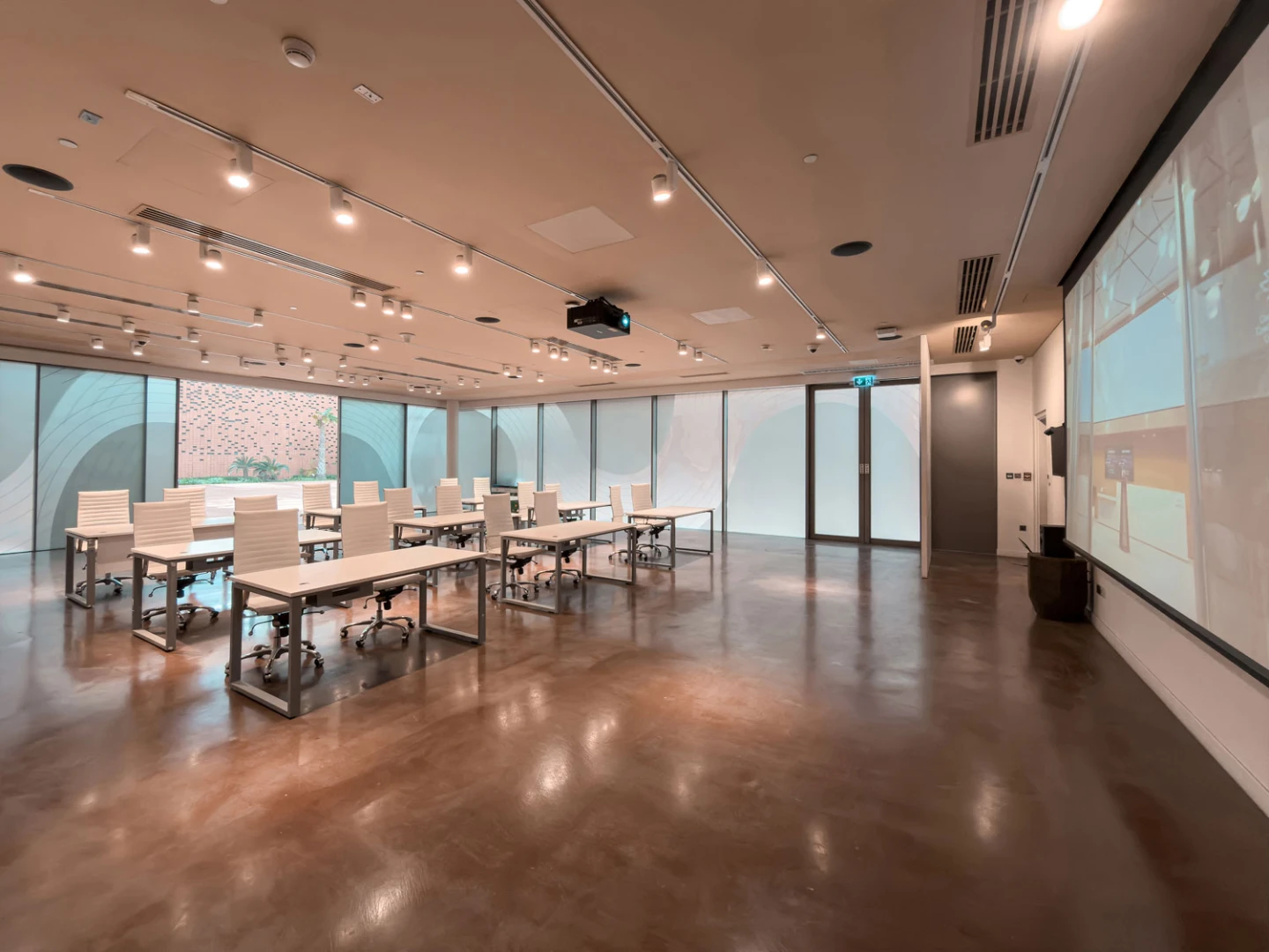 Modern conference room at Connect Conference Centre Expo City Dubai.