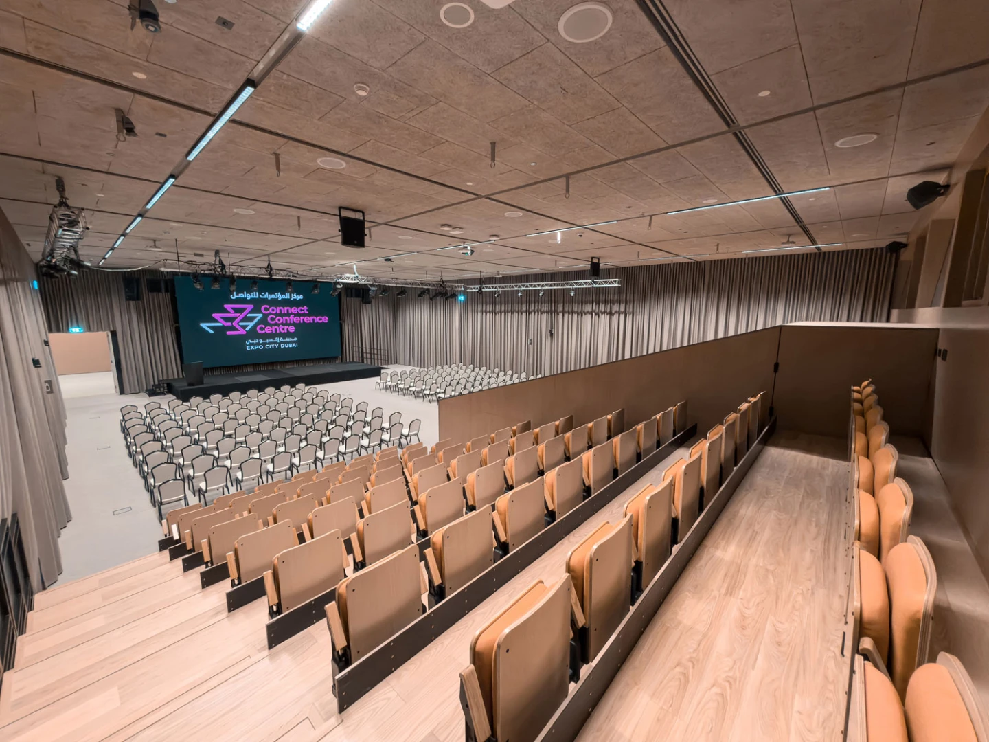 Connect Conference Centre auditorium with seating, Dubai venue for events.