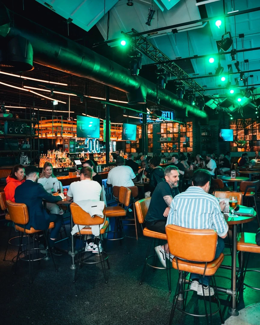 Lively interior of McGettigan's Factory The Palm, Dubai venue.