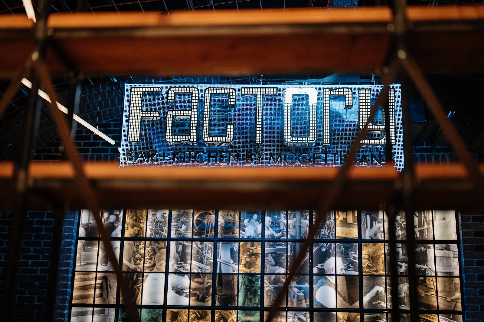 McGettigan's Factory The Palm interior, industrial decor, Dubai venue.