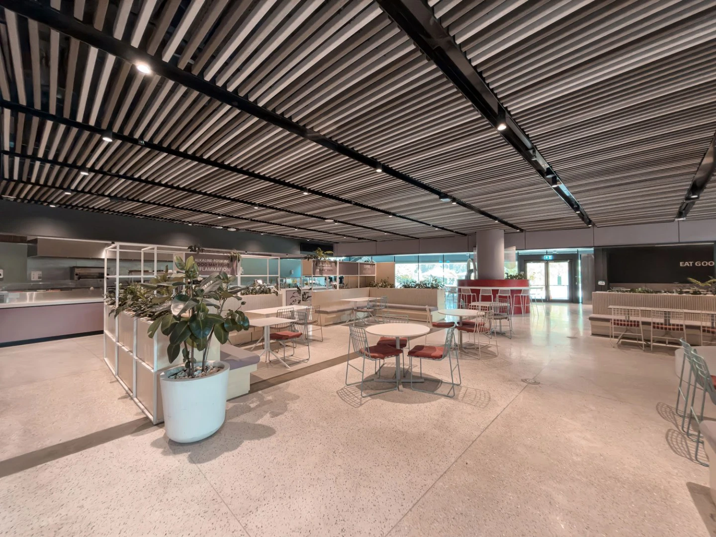 Spacious interior seating area at Terra, Expo City Dubai, Dubai, UAE