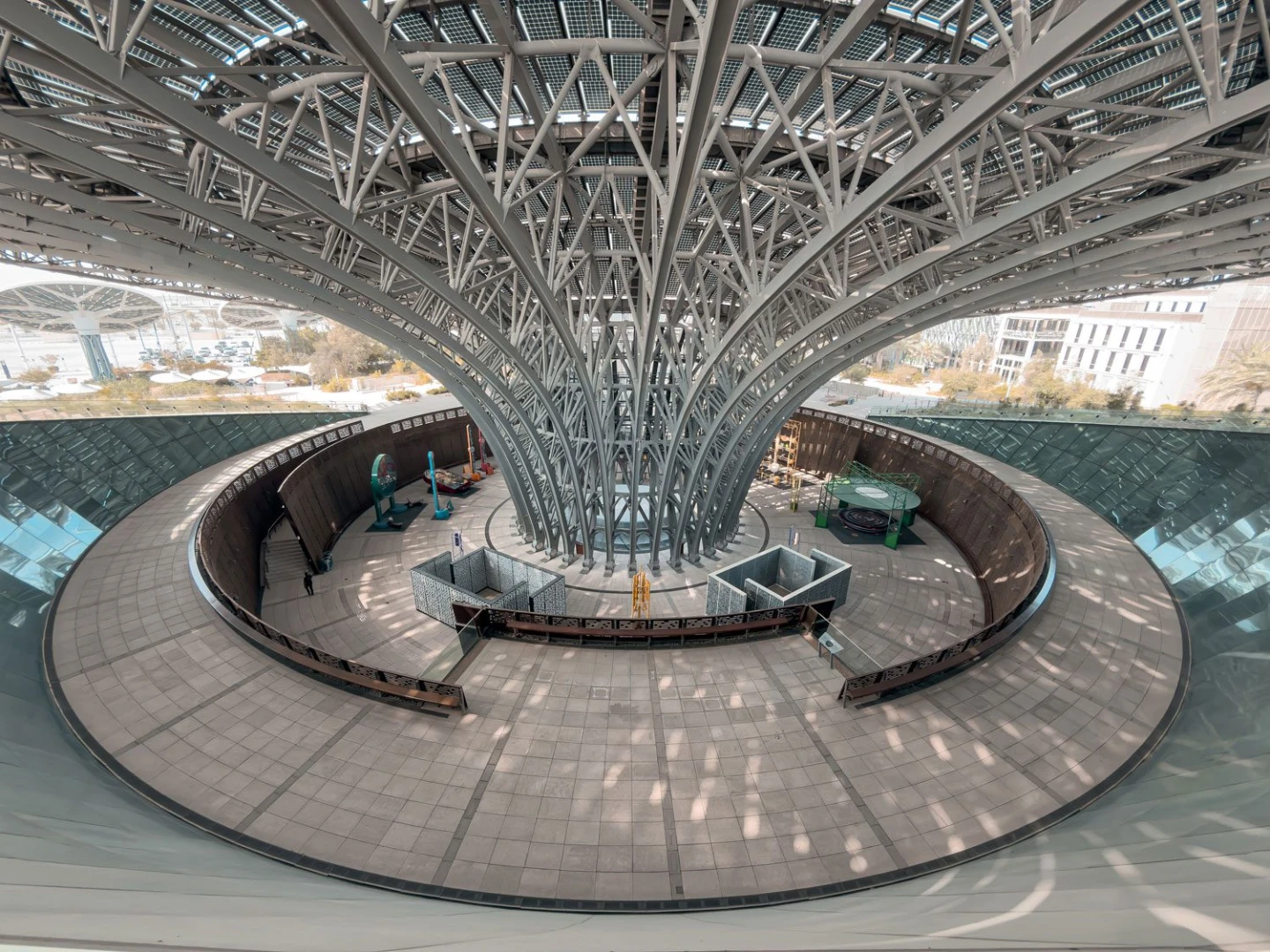 Spacious interior with intricate ceiling at Terra, Expo City Dubai, UAE
