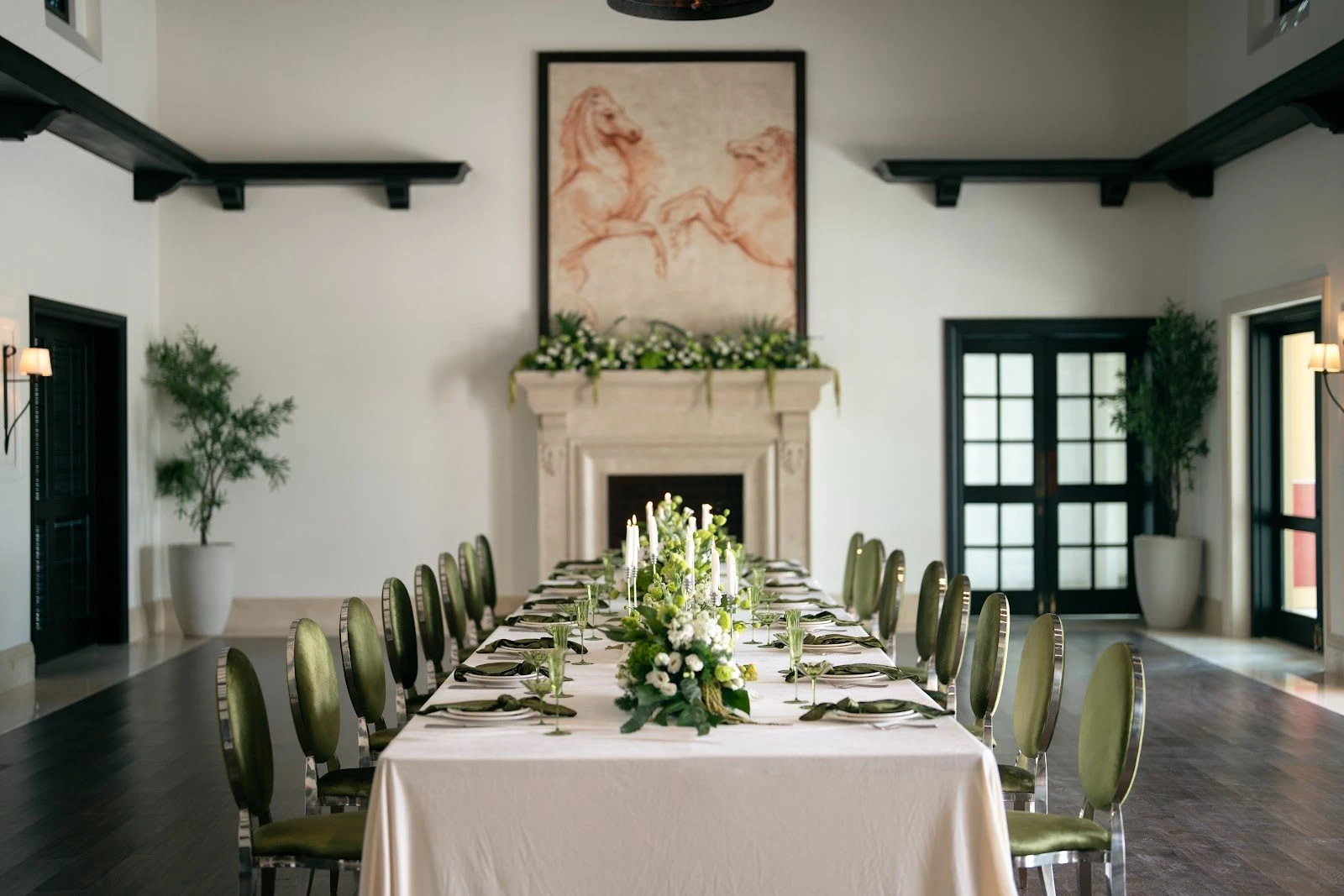 Elegant dining setup at Dubai Polo & Equestrian Club, Dubai, UAE.