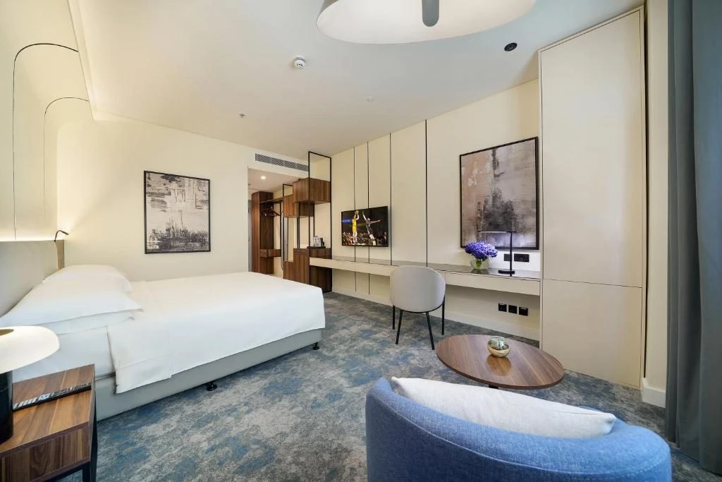 Elegant guest room at Nova M Hotel Riyadh Edge by Rotana, Riyadh, KSA