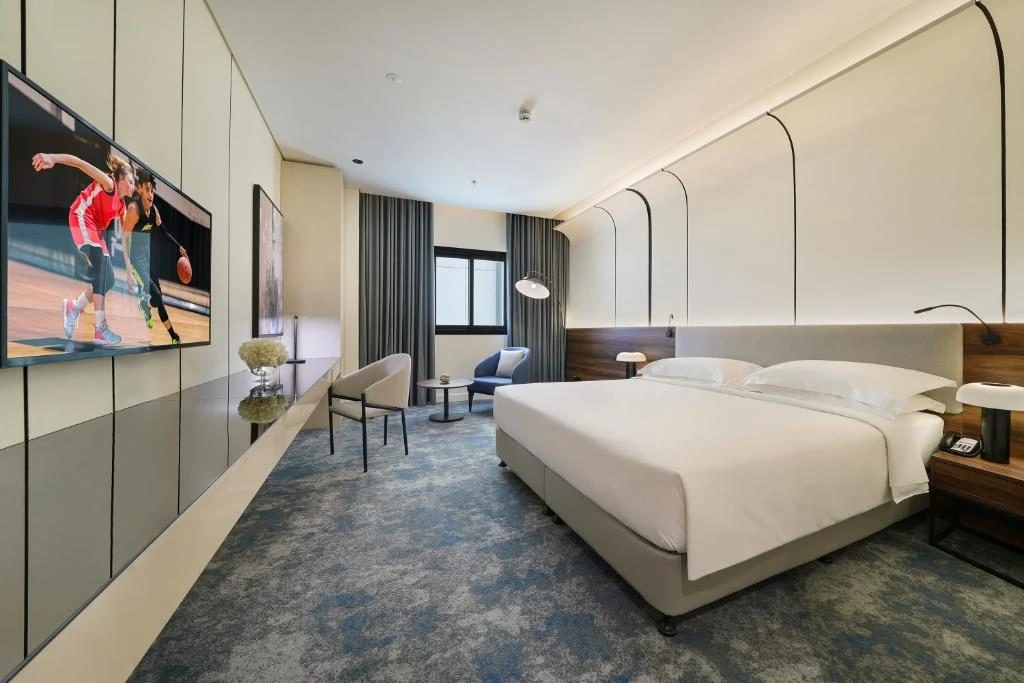 Modern guest room at Nova M Hotel Riyadh Edge by Rotana, Riyadh, KSA