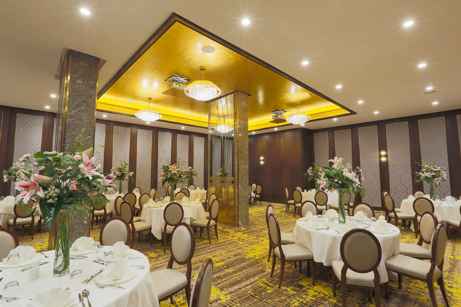 Elegant banquet hall setup at Joudyan Olaya by Elaf, Riyadh, KSA