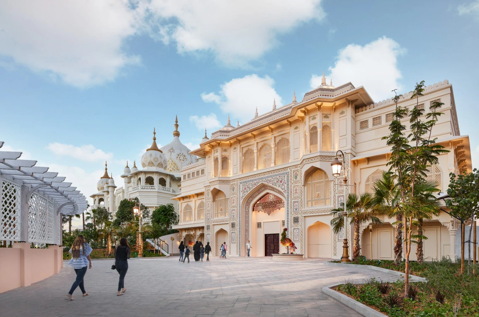 Ornate building exterior at Dubai Parks and Resorts, Dubai, UAE
