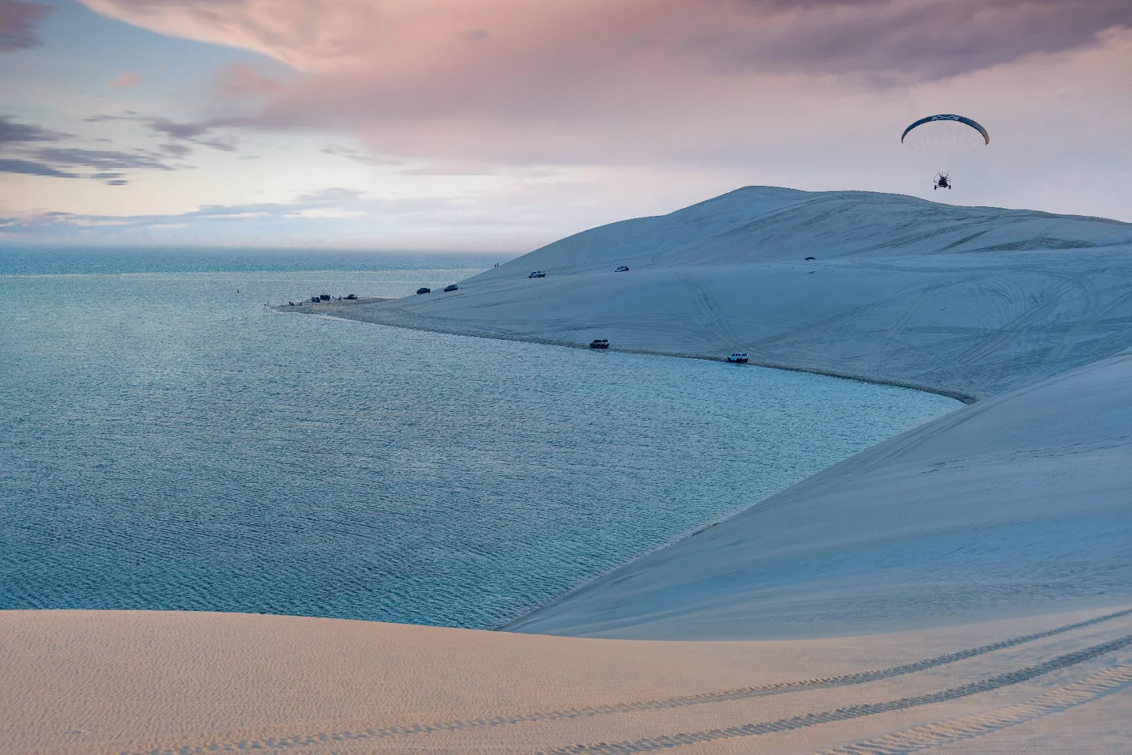 Sand dunes and sea view at The Outpost Al Barari, Doha, QATAR