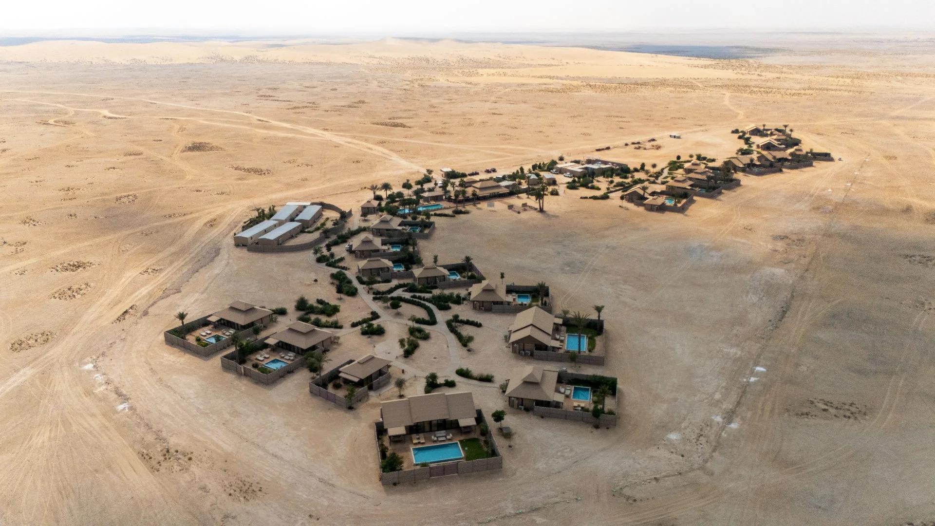 Aerial view of The Outpost Al Barari venue in Doha, Qatar.